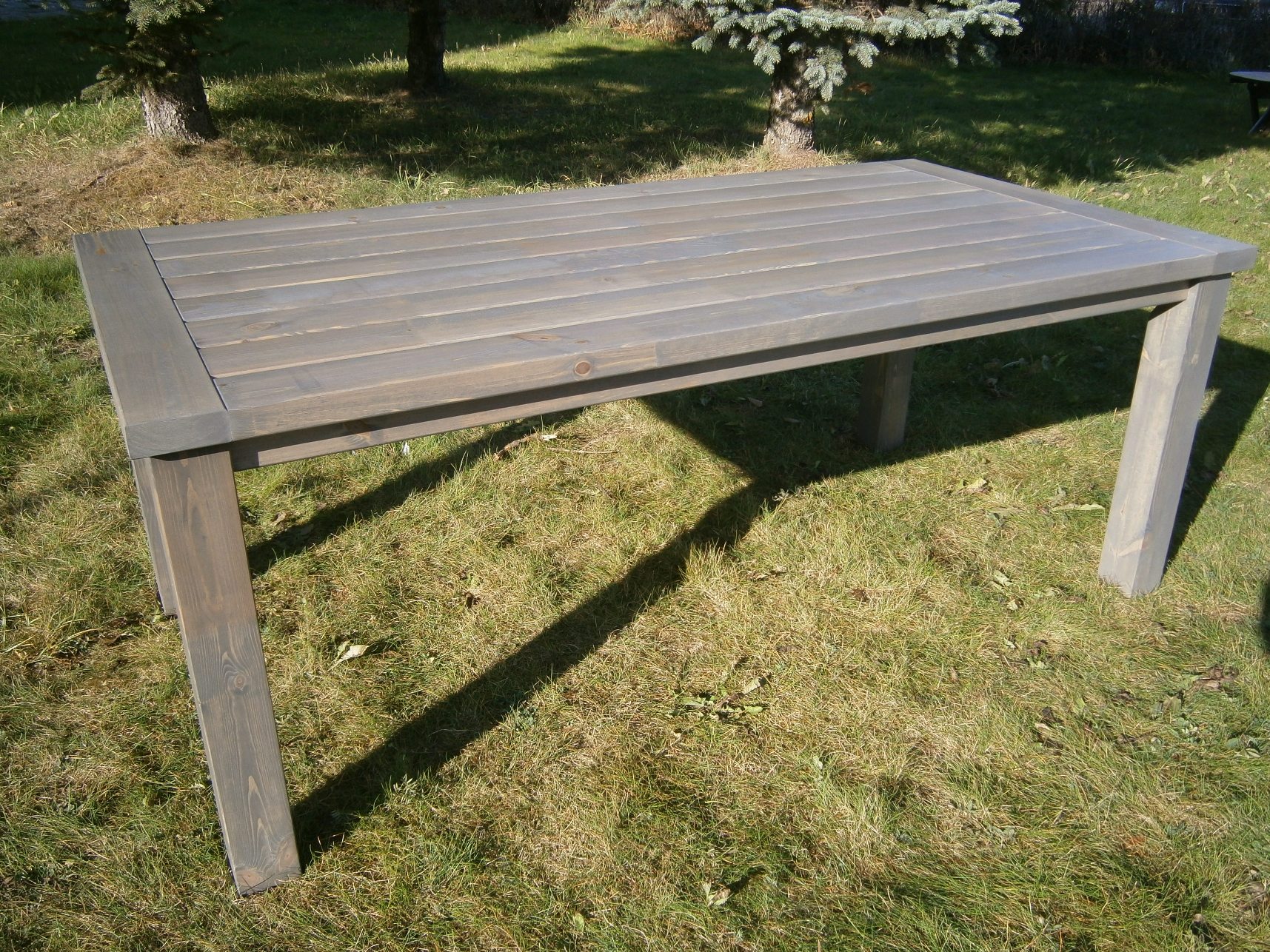 medinis lauko stalas, didelis lauko stalas