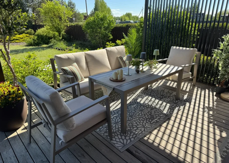 Lauko baldai, terasos baldai, lauko baldų komplektai