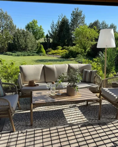Lauko baldai elegancija, terasos baldai, sofa, lauko baldai kaina