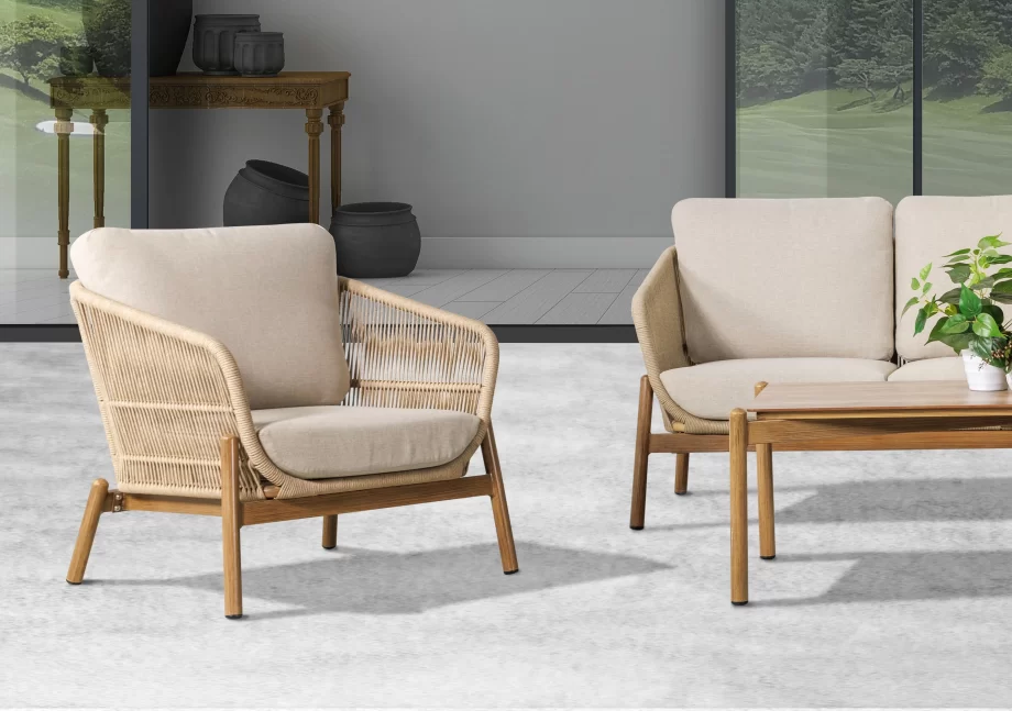 Lauko baldai elegancija, terasos baldai, sofa, lauko baldai kaina