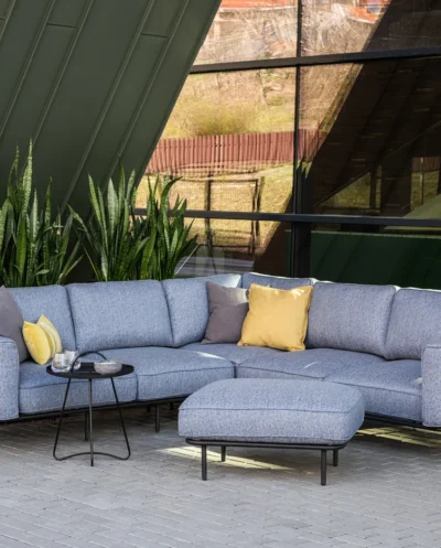 stilingi baldai, terasos baldai, lauko baldai, sofa, foteliai, ekoseses, lauko sofa, kampas