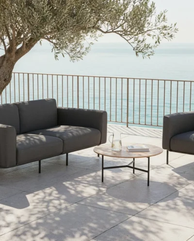 stilingi baldai, terasos baldai, lauko baldai, sofa, ekoseses, lauko fotelis, fotelis, foteliai