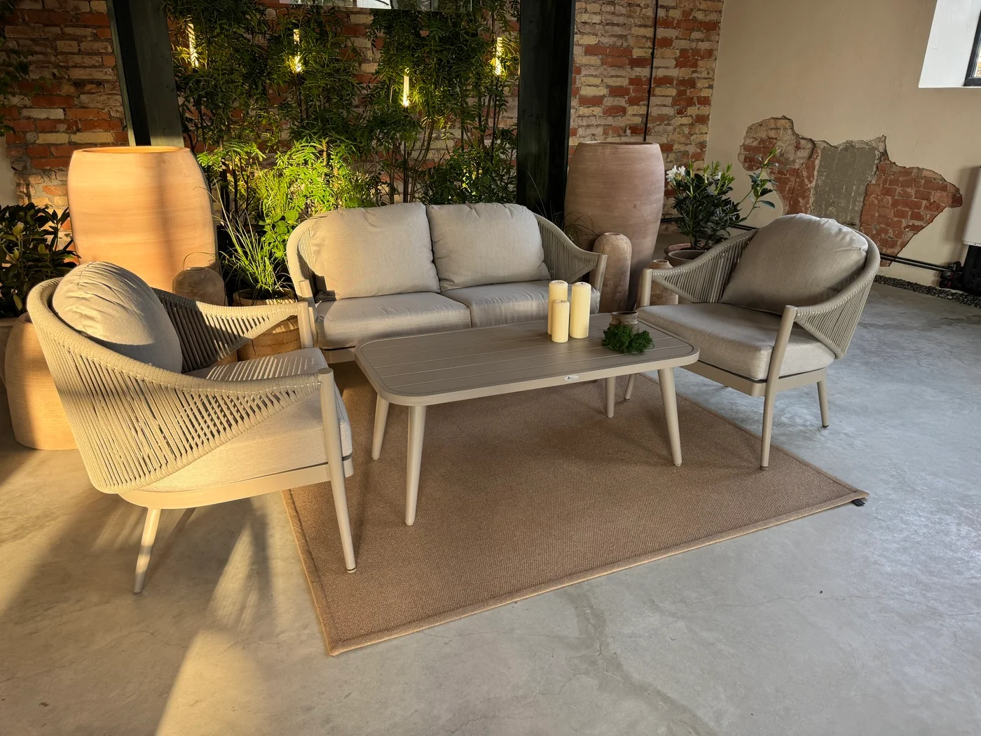 lauko baldai, sofa, modernus lauko baldai, terasos baldai