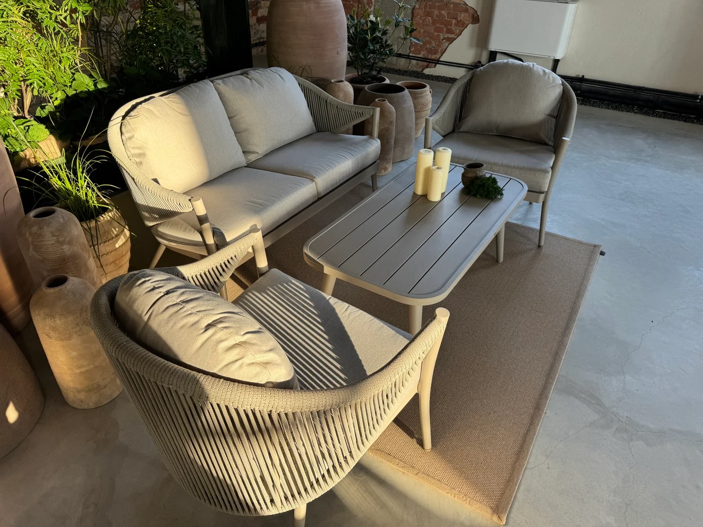 lauko baldai, sofa, modernus lauko baldai, terasos baldai