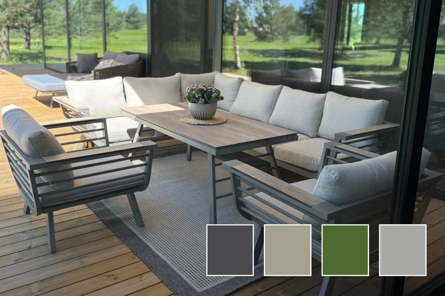 Terasos dizaino idėja 3 lauko baldai, terasos baldai, terasos dekoras