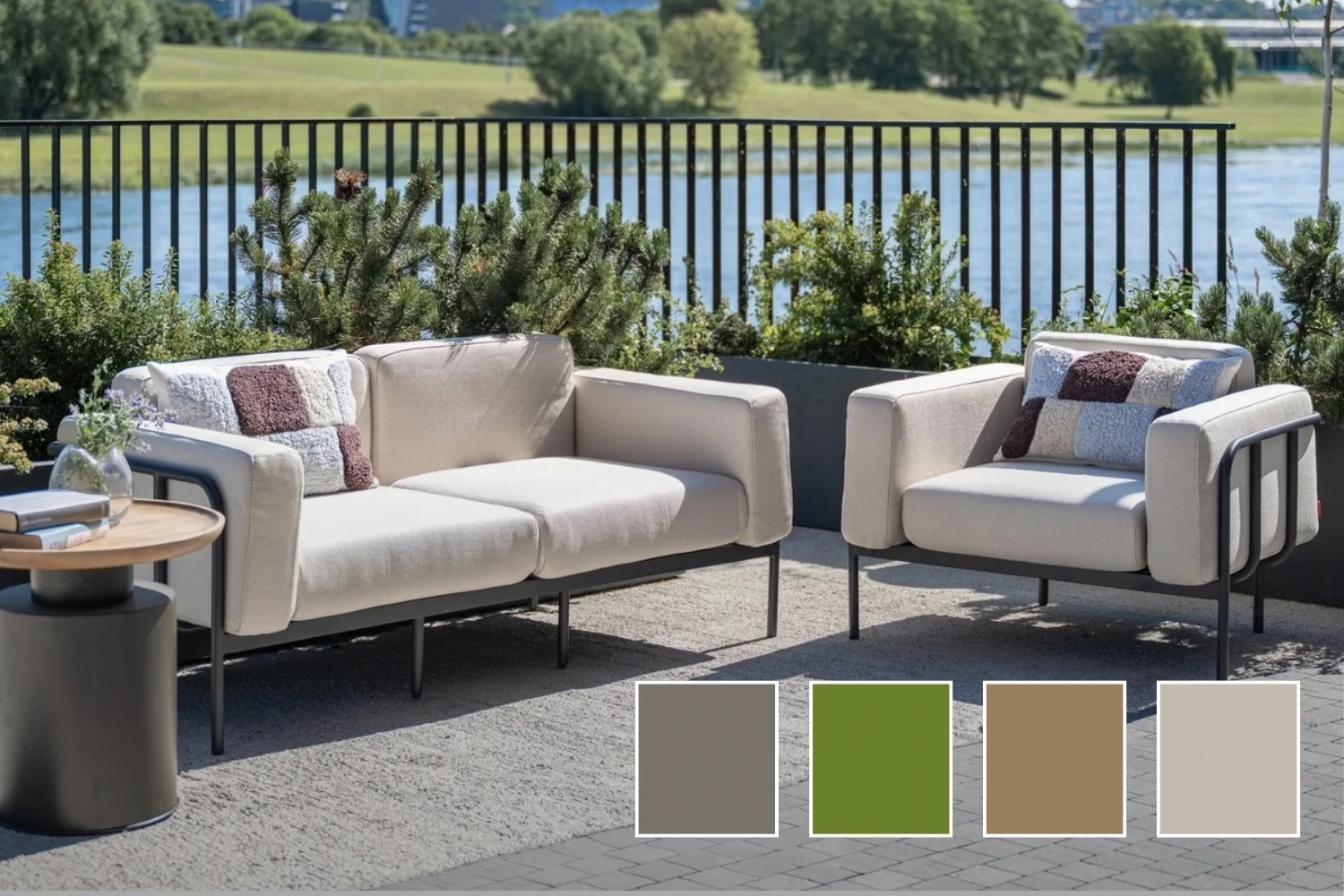 Terasos dizaino idėja 2 lauko baldai, terasos baldai, terasos dekoras